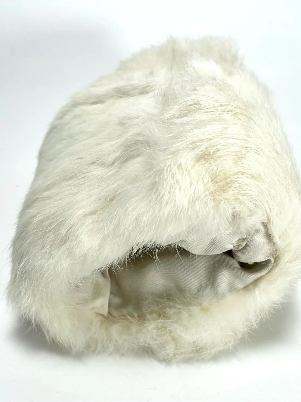 Vintage Winter Ermine Fur Muff With Wristlet Small Size 9